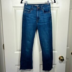 DL1961 Bridget Boot High Rise Instasculpt Raw Hem Crop Blue Jean Capsule